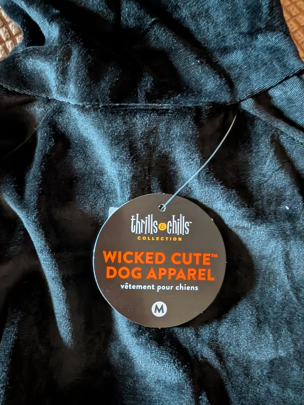 NWT Plush Dog Halloween Hoodie w/ Bat Ear & Fang Details Specify What Size